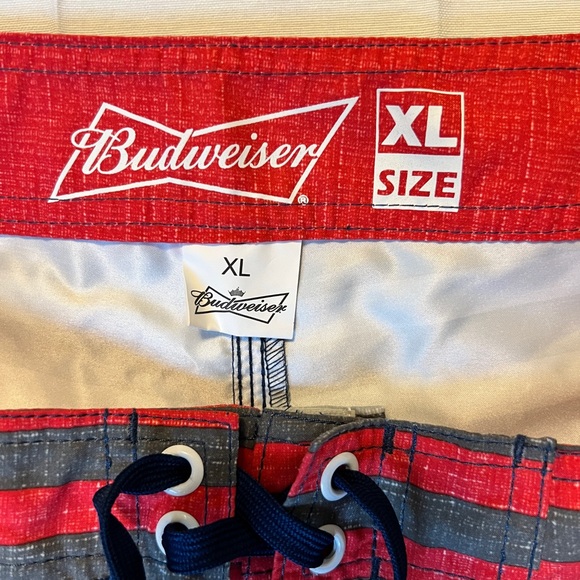 Budweiser Men's Swim Shorts - Red, Blue, White - Picture 3 of 7